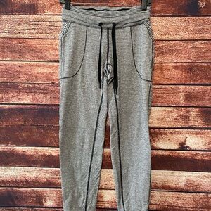 Lululemon Gray Blue Jogger Pants with Black Drawstring